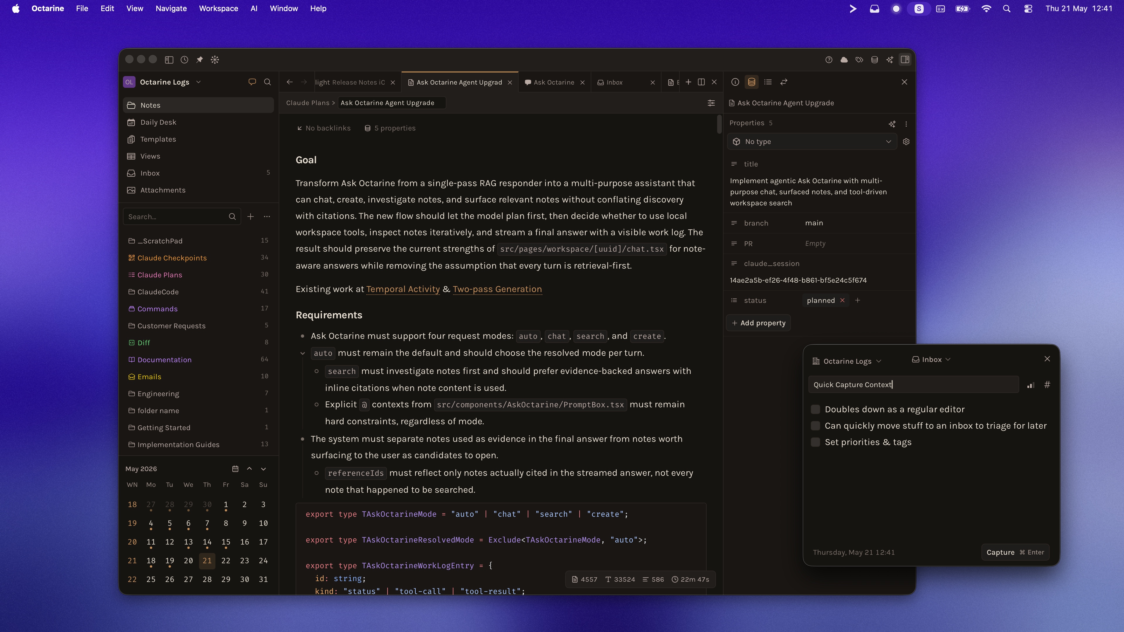 A demo of Octarine