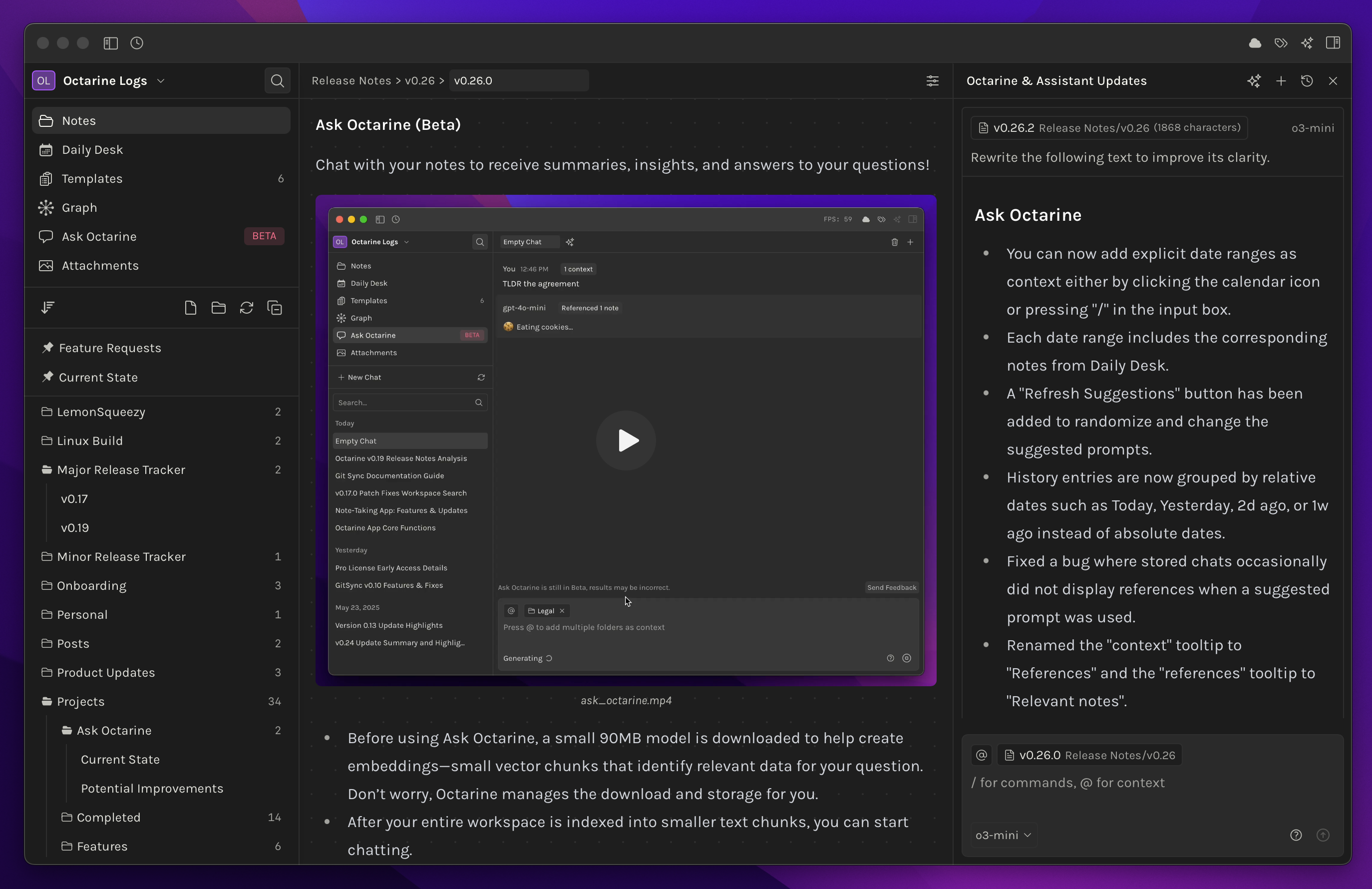 A demo of Octarine